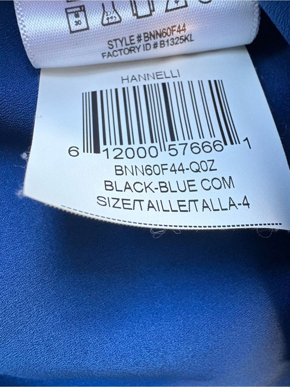 BCBG MaxAzria Black & Blue Hannelli Fit And Flare Sleeveless Dress Sz 4 - Picture 10 of 10